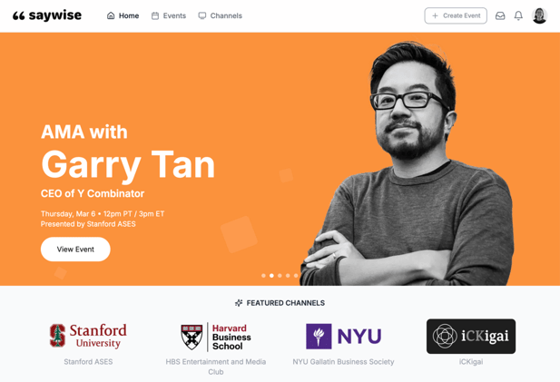 Up Next: Garry Tan, Scott Galloway, and More on Saywise.com