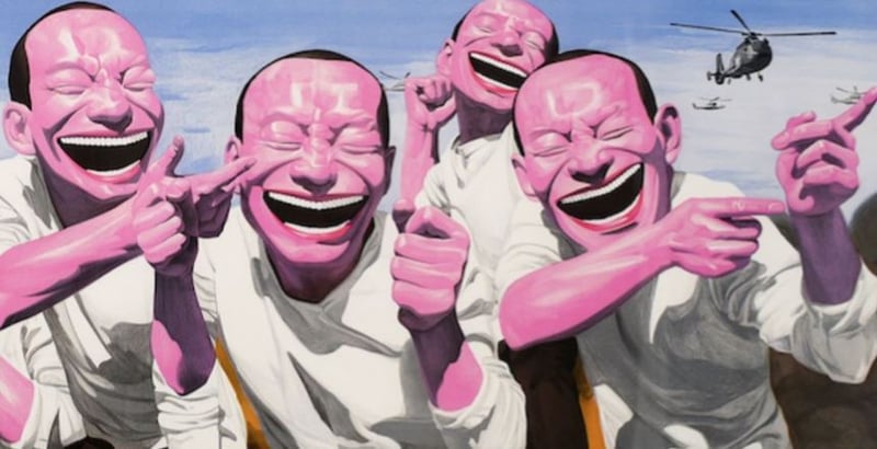 Crazy Pablo: Minjun Laughing Through Chaos