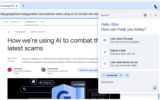 Google Adds Gemini AI to Chrome 🌐