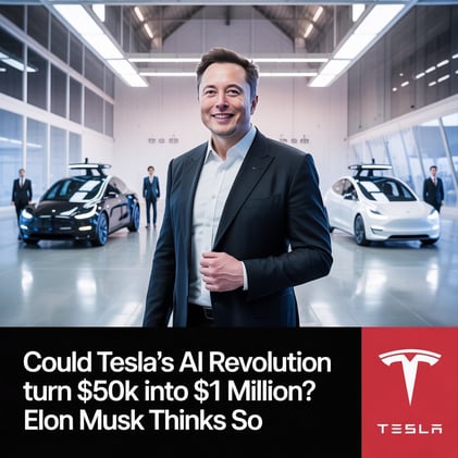 💥Could Tesla’s AI Revolution Turn $50K Into $1 Million? Elon Musk Thinks So