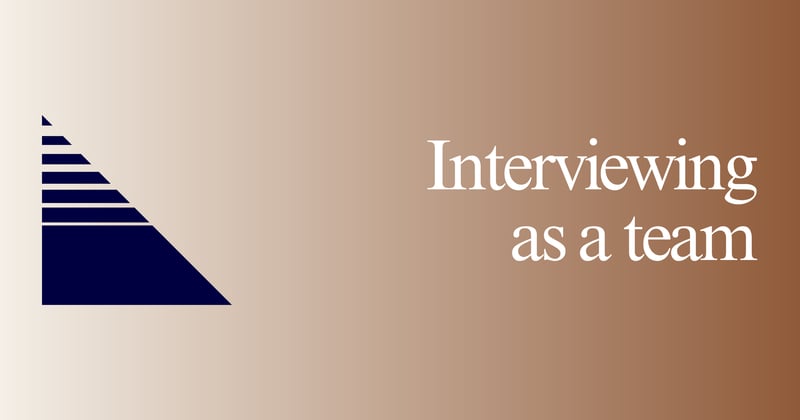 Interviewing as a team