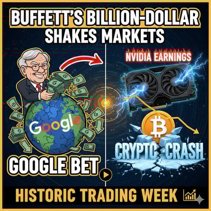 ๐จ BUFFETT'S BILLION-DOLLAR GOOGLE BET SHAKES MARKETS: NVIDIA EARNINGS + CRYPTO CRASH SPARKS HISTORIC TRADING WEEK