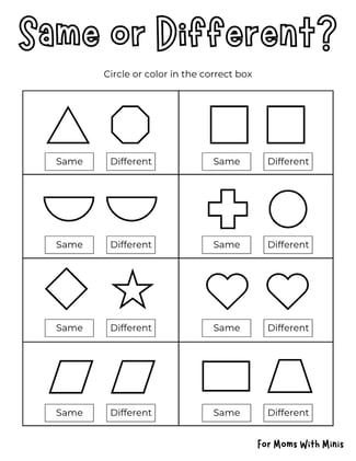 Same or Different Shapes