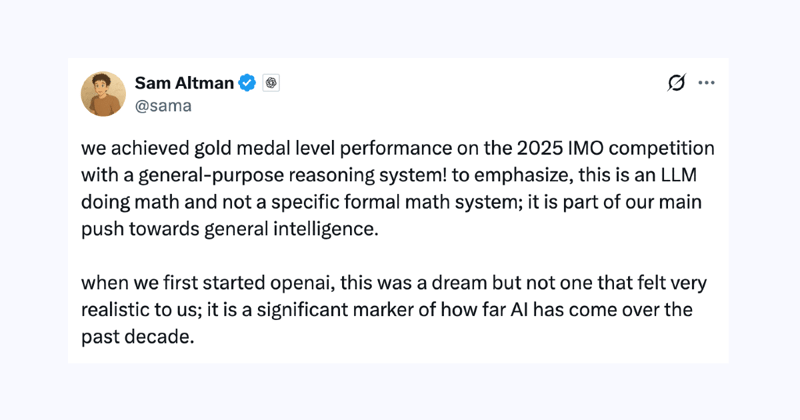 OpenAI’s experimental reasoning LLM model hits IMO gold-level math milestone