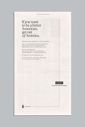 4-DEC-2025 | Away Travel’s “Better American” Ad