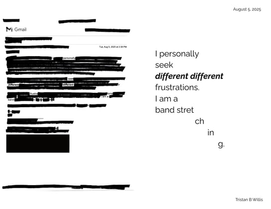 Making blackout poetry from my rejections