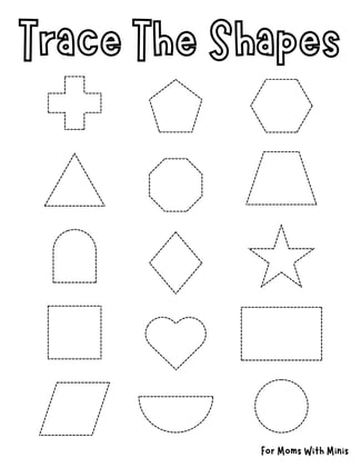 Trace The Shapes Worksheet