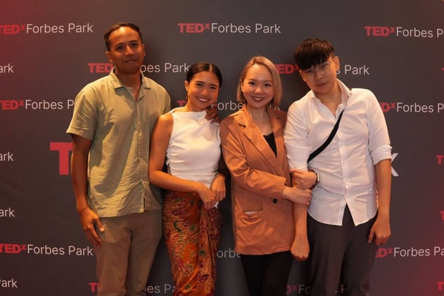 Standing on the red dot