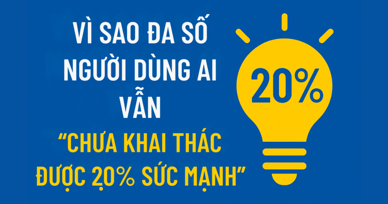 Vì sao đa số người dùng AI vẫn "chưa khai thác được 20% sức mạnh thật sự"?