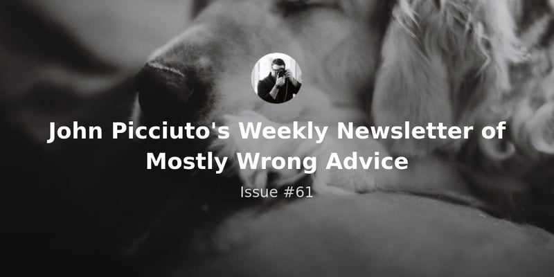The Wrong Advice Newsletter - The Love of a pet -  Issue #61