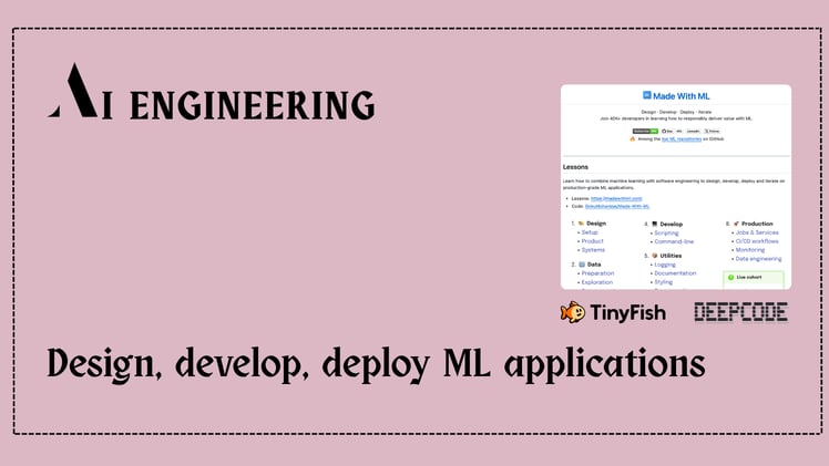Made with ML - Design, develop, deploy ML applications