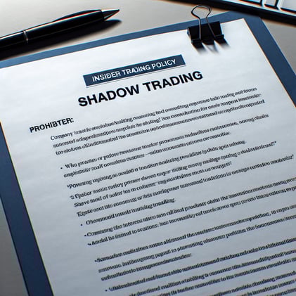 Is Shadow Trading Prohibited in Your Company's Insider Trading Policy?