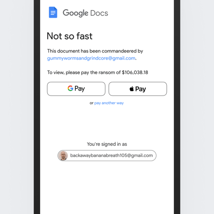 Google Doc Hostage Situation