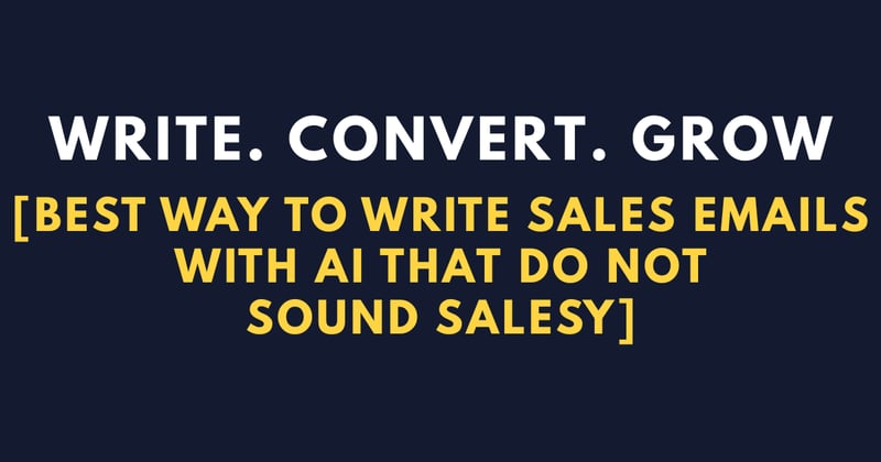 Struggling with sales emails?