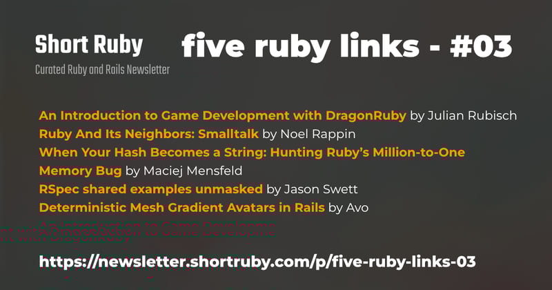 Five Ruby Links #3