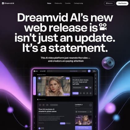 DreamVid AI’s new Web release isn’t just an update. It’s a statement.