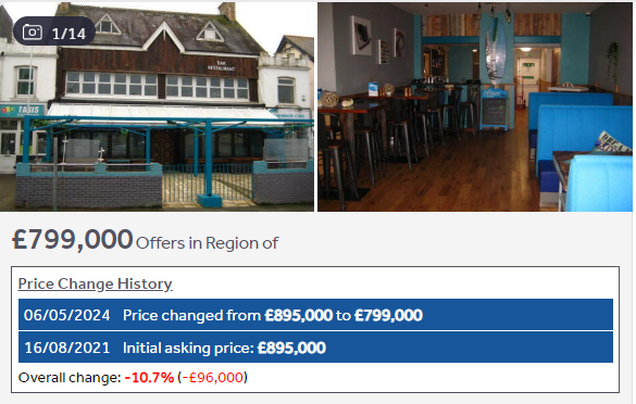 May 10 - Mexican Cantina property reduced by almost £100,000