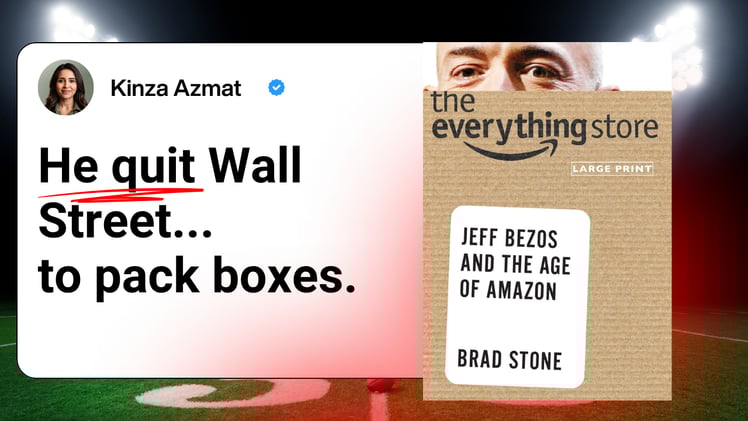 🏈 He quit Wall Street to pack boxes.