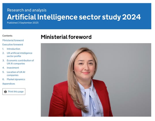 United Kingdom: AI revenue grew 68% in one year to £23.9 billion; employment jumped 33% to over 86,000 jobs; and foreign direct investment exceeded £15 billion in 2024 alone.