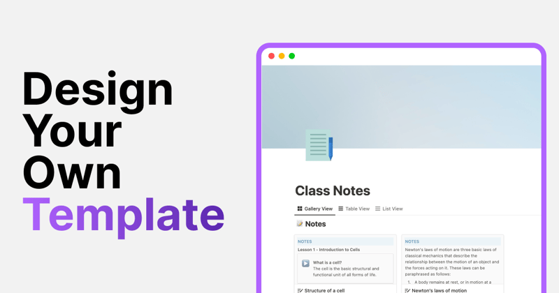 How to design a notion template?