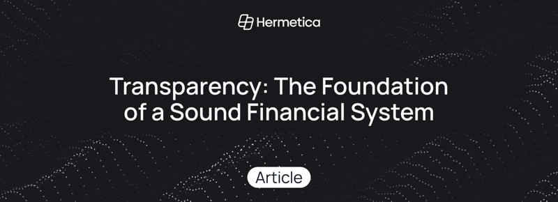 Transparency: The Foundation of a Sound Financial System
