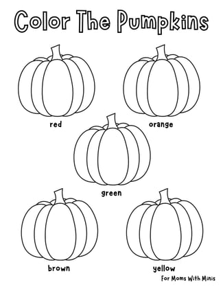 Color The Pumpkins Worksheet