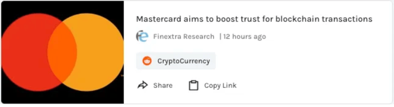Mastercard aiming to boost trust in blockchain transactions