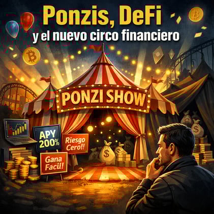 Ponzis, DeFi y el Nuevo Circo Financiero 🎪