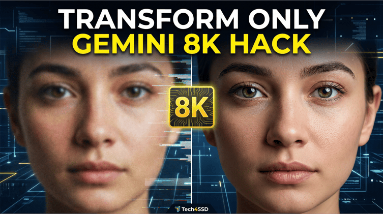 The "TRANSFORM ONLY" Hack: 8K High-Fidelity Image Upscaling via Google Gemini (Free)
