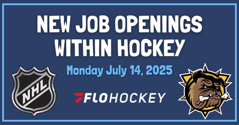 72 New Hockey Jobs - Monday July 14th 🏒