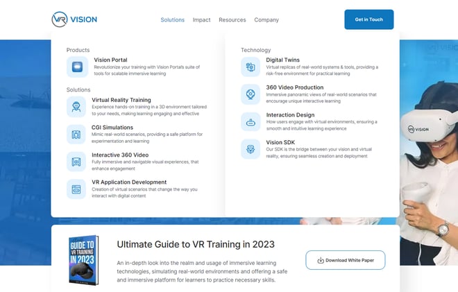 VR Vision Newsletter - Launch of Our New Website!