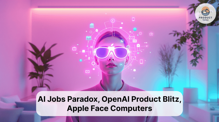 AI Jobs Paradox, OpenAI Product Blitz, Apple Face Computers