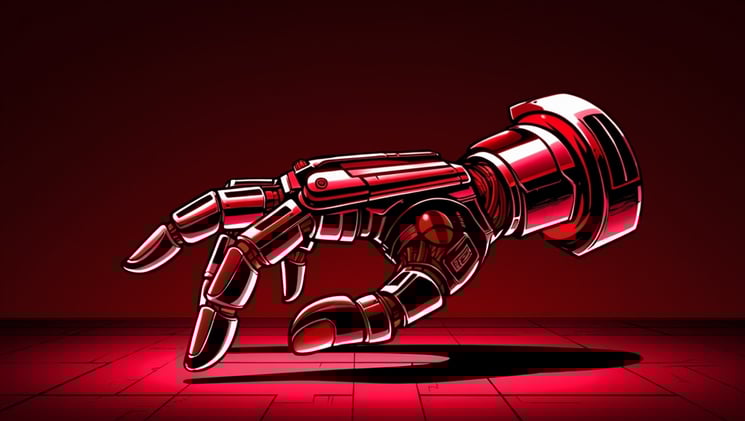 A crawling, detachable robot hand