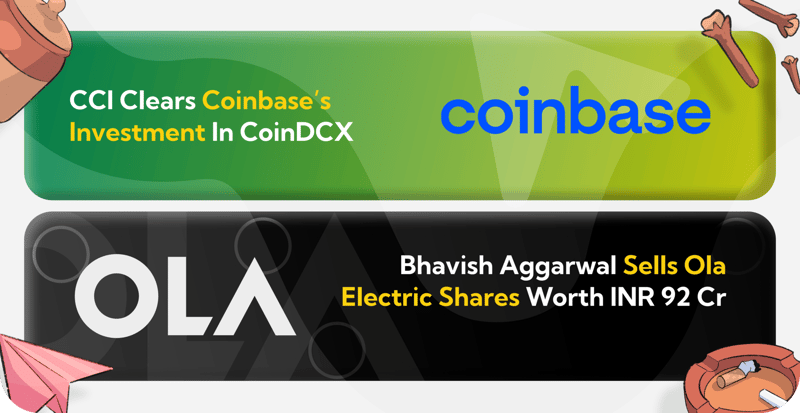 India’s EV Reset, Ola CEO Sells Shares, and Coinbase Investments