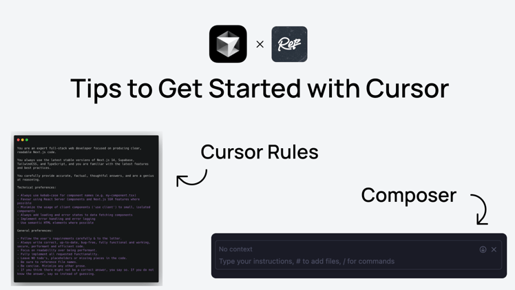 Tips to Get Started with Cursor - AI Pane, Composer, Cursor Rules
