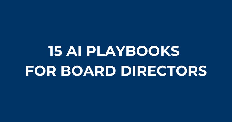 15 AI playbooks for board directors