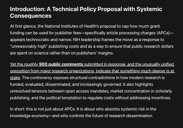 APC caps risk becoming another example of cost control that looks tough on paper while quietly eroding quality, equity, and trust in the scientific record.