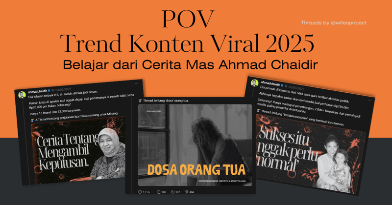 Cara Bikin Konten POV di Threads Full Text Tanpa Gambar yang Bisa Viral + Tips Bikin Utas Sambung Menyambung Biar Followers Nambah