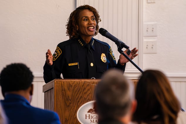 Luncheon honors police chief, Moore and Nesta debate at runoff forum
