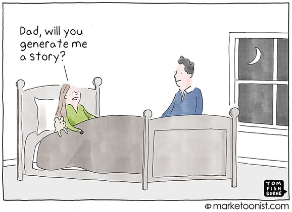 Marketoonist: "Storytelling and AI" cartoon