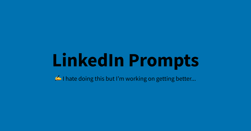 ✍️ I hate doing this but I’m working on getting better...