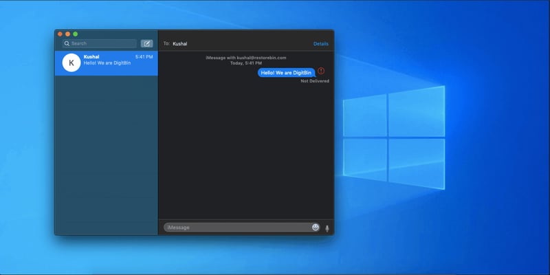 iMessages on Windows 10?