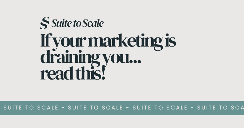 🍭If marketing is draining you... read this