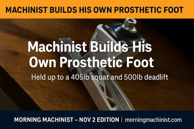 Machinist Builds His Own Prosthetic Foot — and Puts It to the Test
