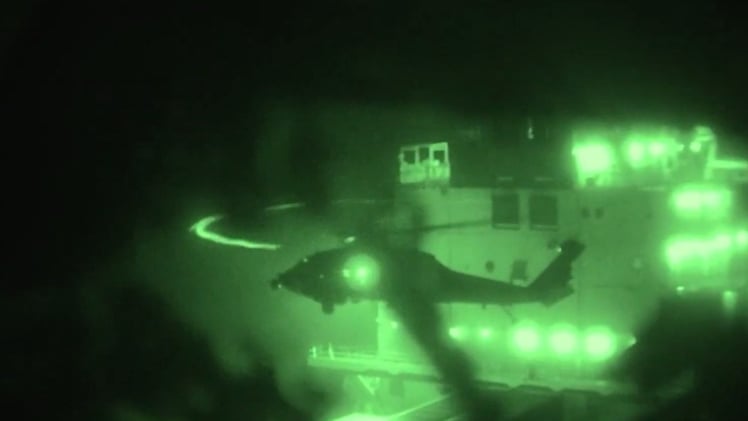 U.S. CENTCOM Releases Video Of U.S. Marines Boarding Seized Iranian Cargo Ship