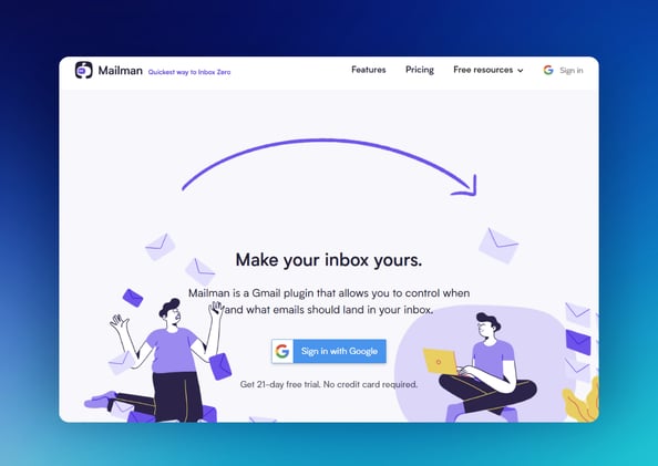 Pause Gmail until next year