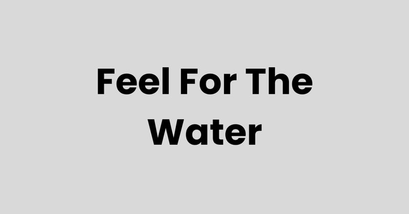 Feel for the Water