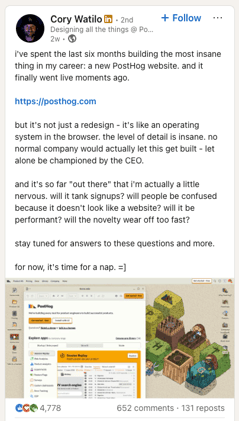 🍐#131 What do people think about the new Posthog website, and a fun announcement stunt from Recall.ai