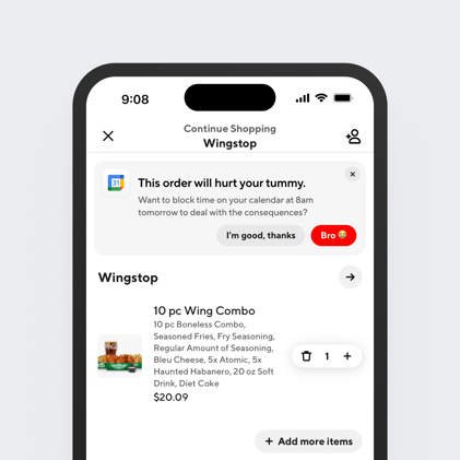 DoorDash block your calendar