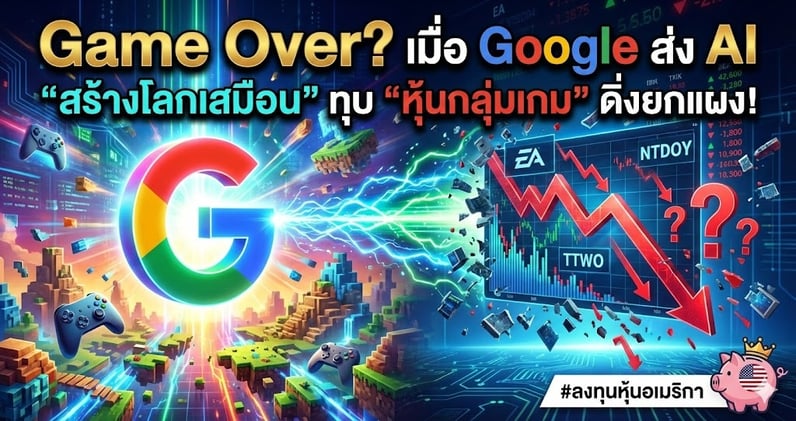 Game Over? เมื่อ Google ส่ง AI "สร้างโลกเสมือน" ทุบ "หุ้นกลุ่มเกม" ดิ่งยกแผง!